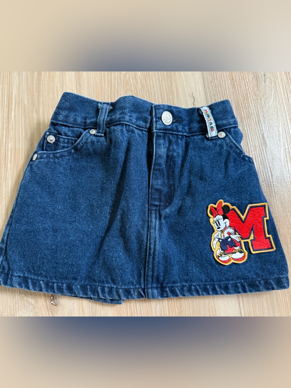 Vintage Minnie Mouse Denim  Skirt